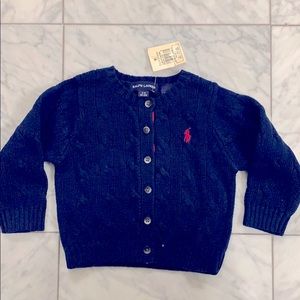 NWT Ralph Lauren Navy Cardigan Sweater